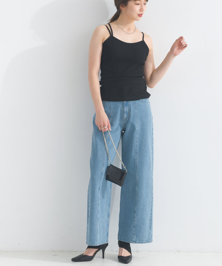 カップ付きアシメキャミソール