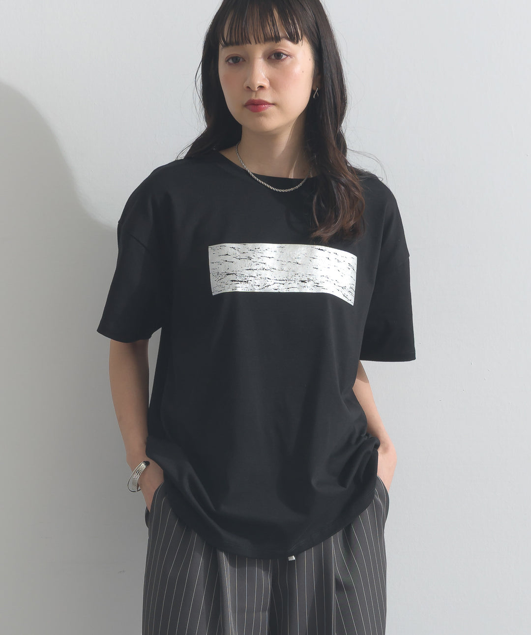 箔プリントTシャツ