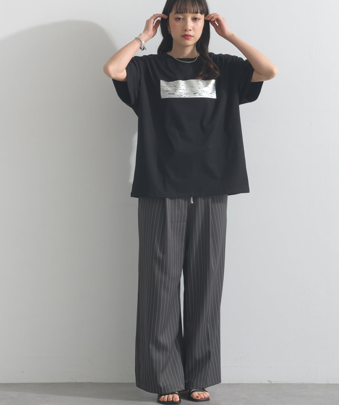 箔プリントTシャツ
