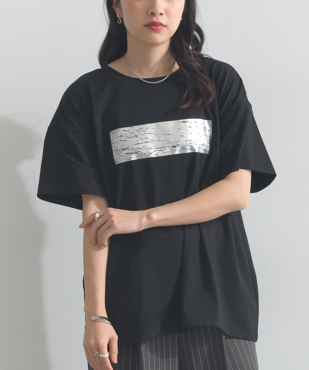 箔プリントTシャツ