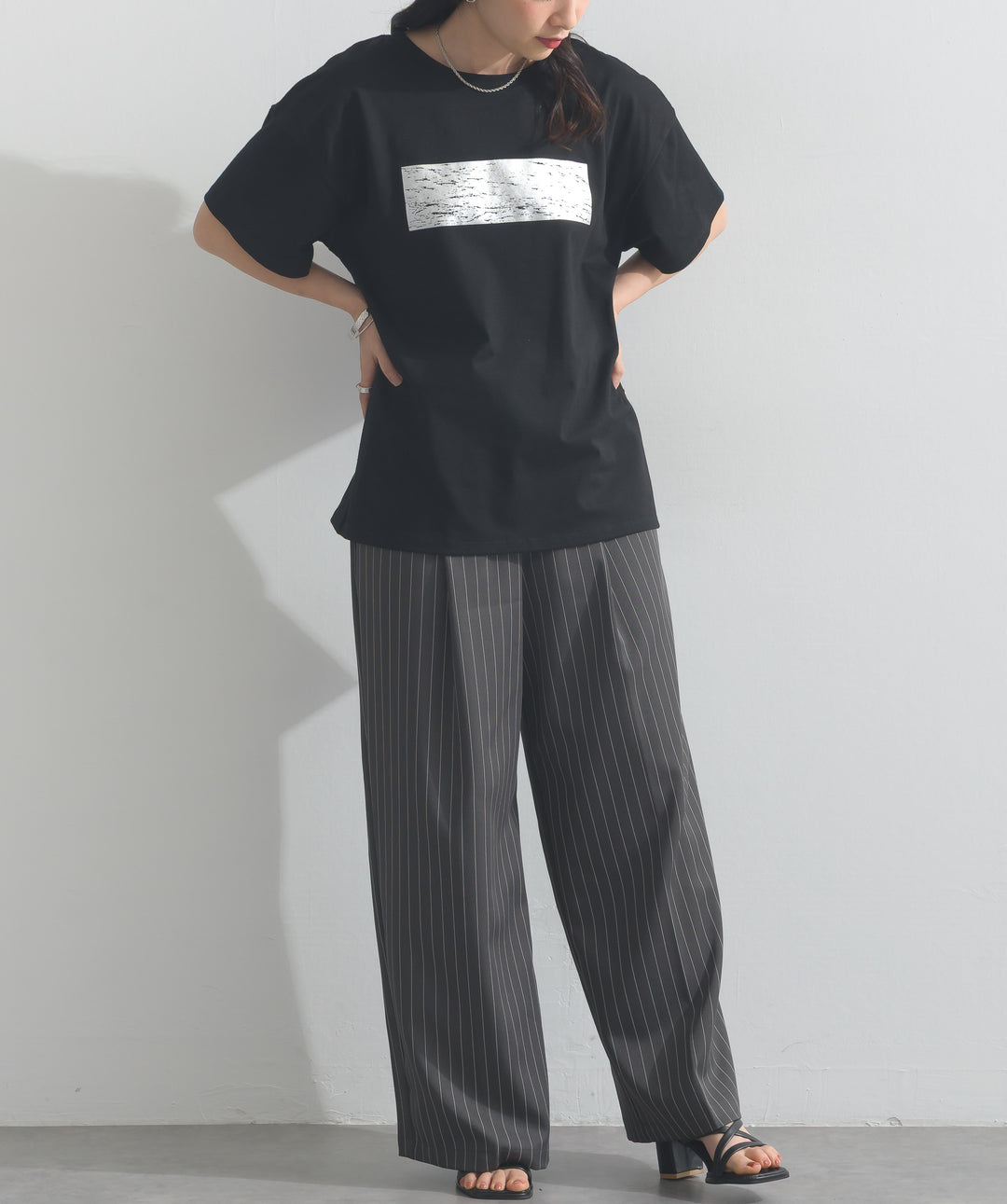 箔プリントTシャツ