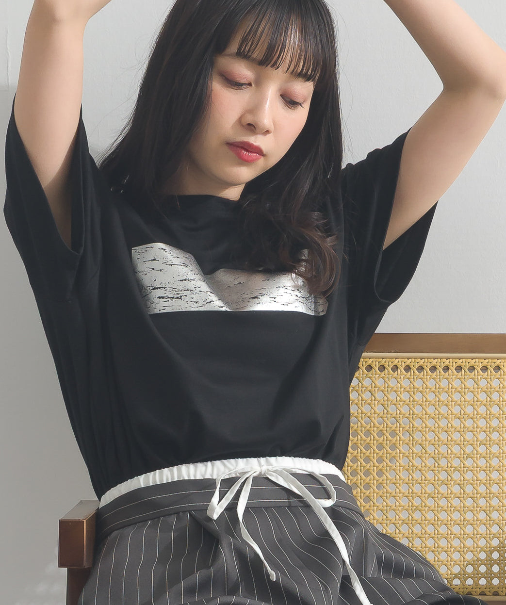 箔プリントTシャツ