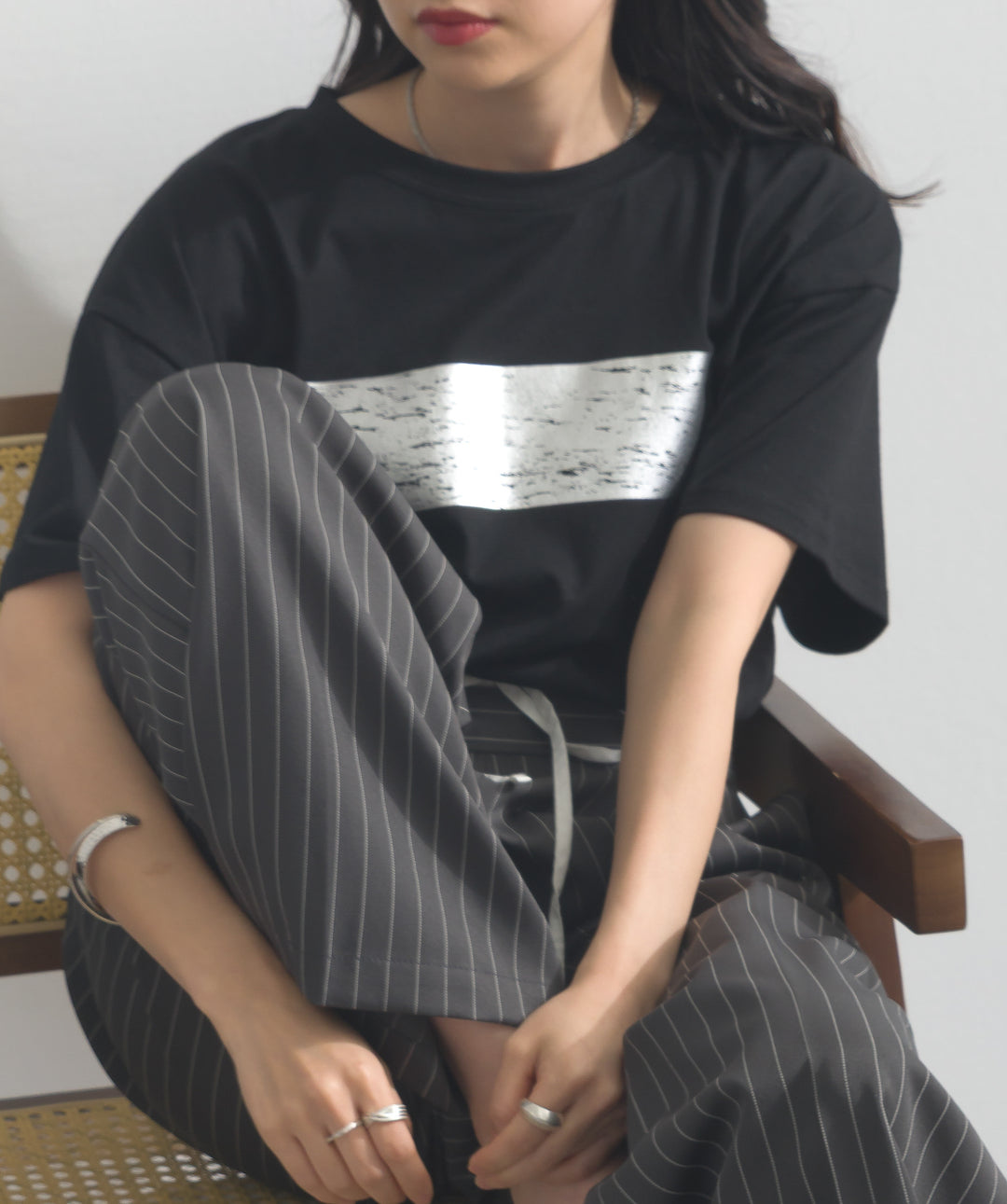 箔プリントTシャツ