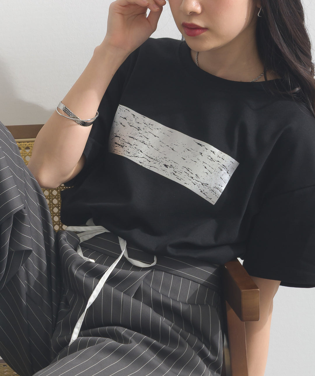 箔プリントTシャツ