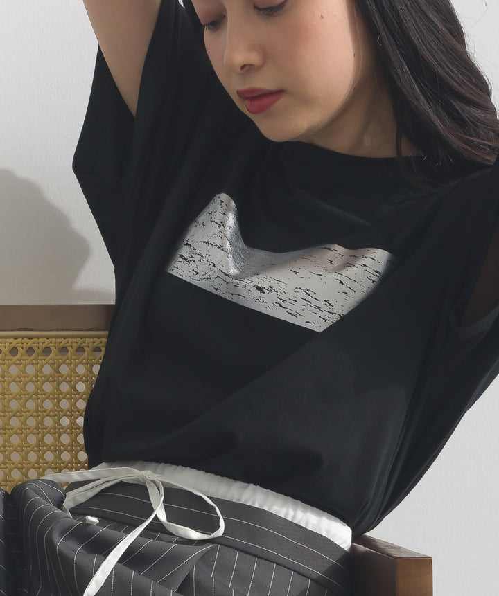 箔プリントTシャツ