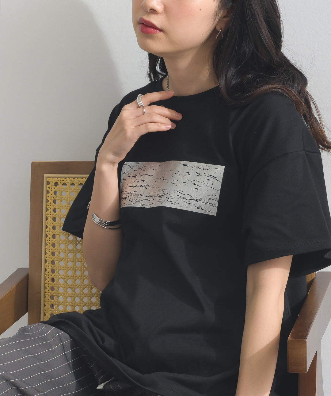 箔プリントTシャツ