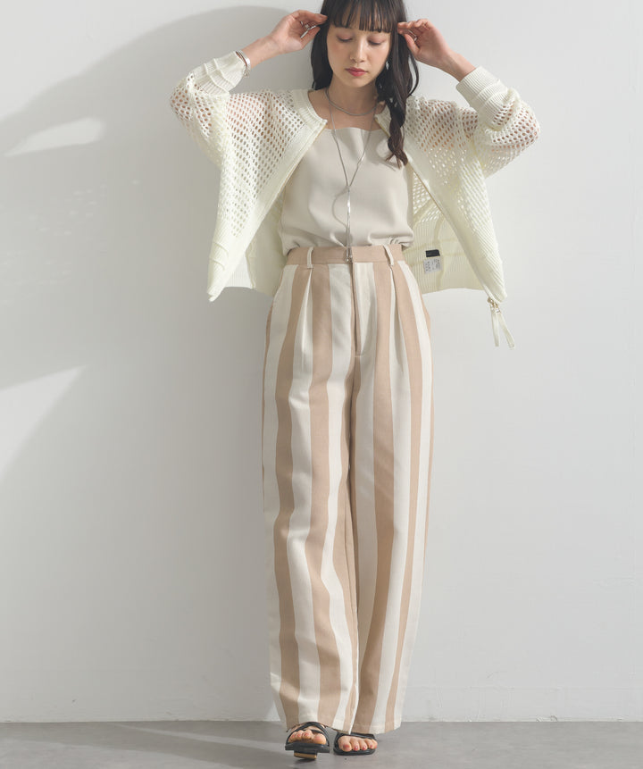 ストライプストレートパンツ