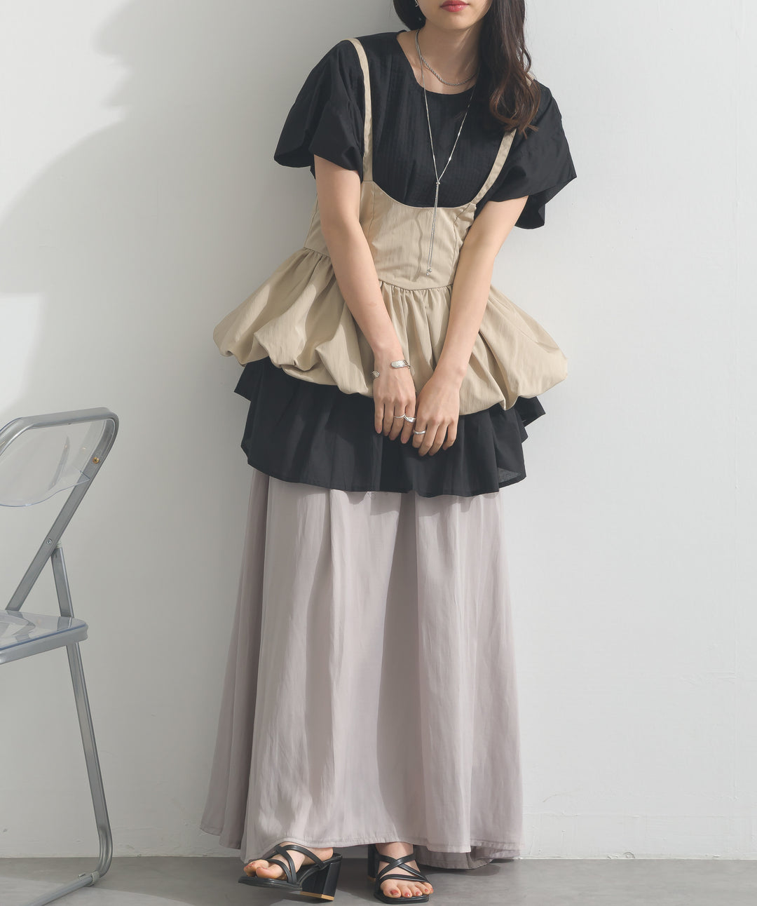 タフタバルーンビスチェ