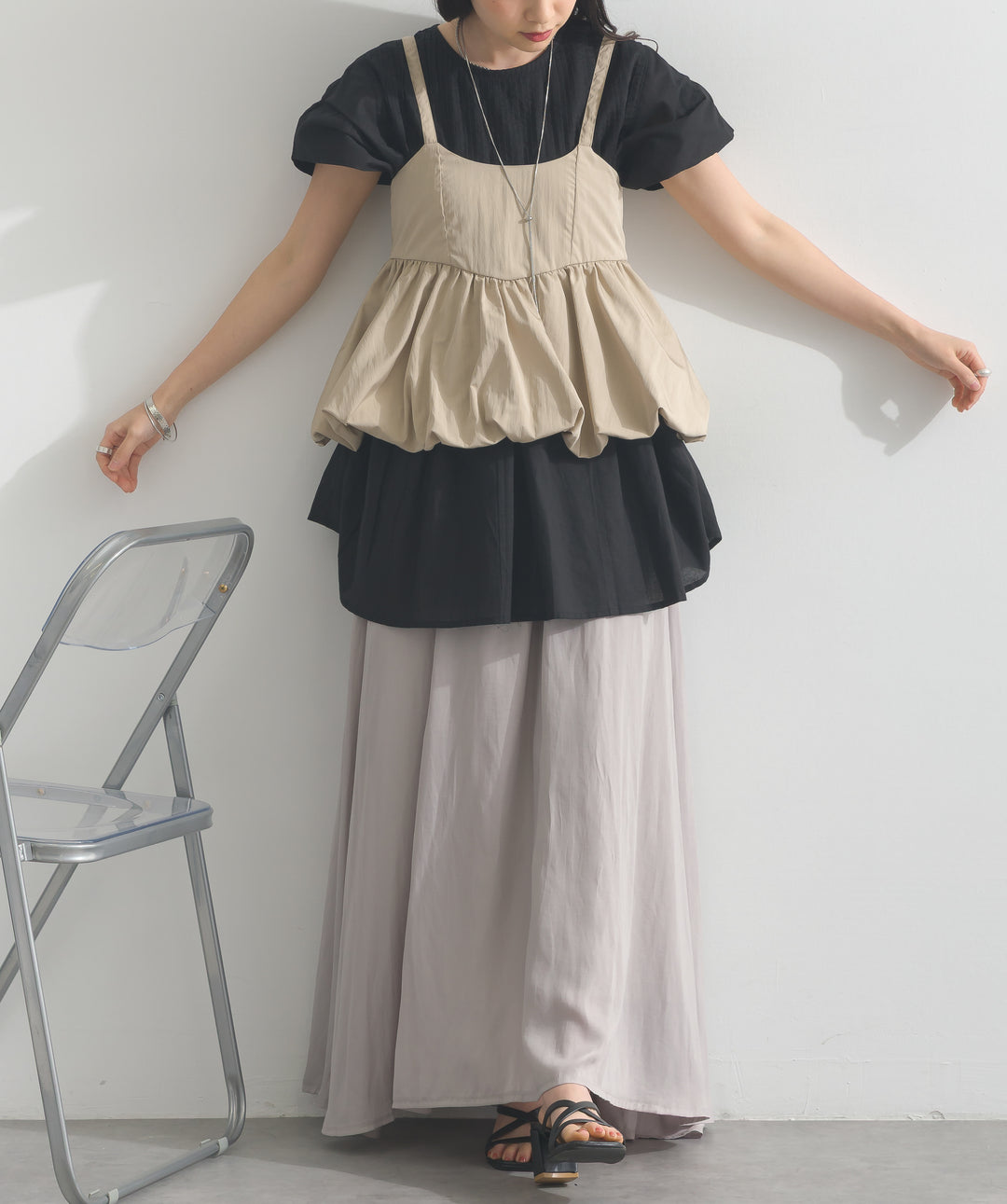 タフタバルーンビスチェ