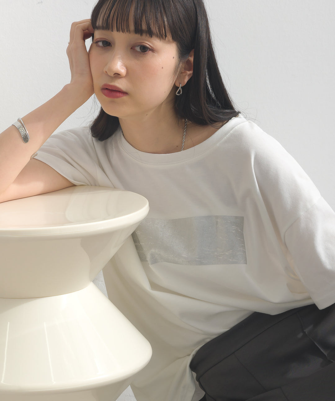 箔プリントTシャツ