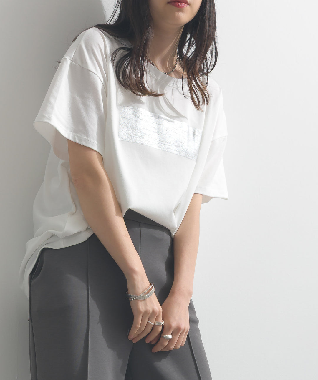 箔プリントTシャツ
