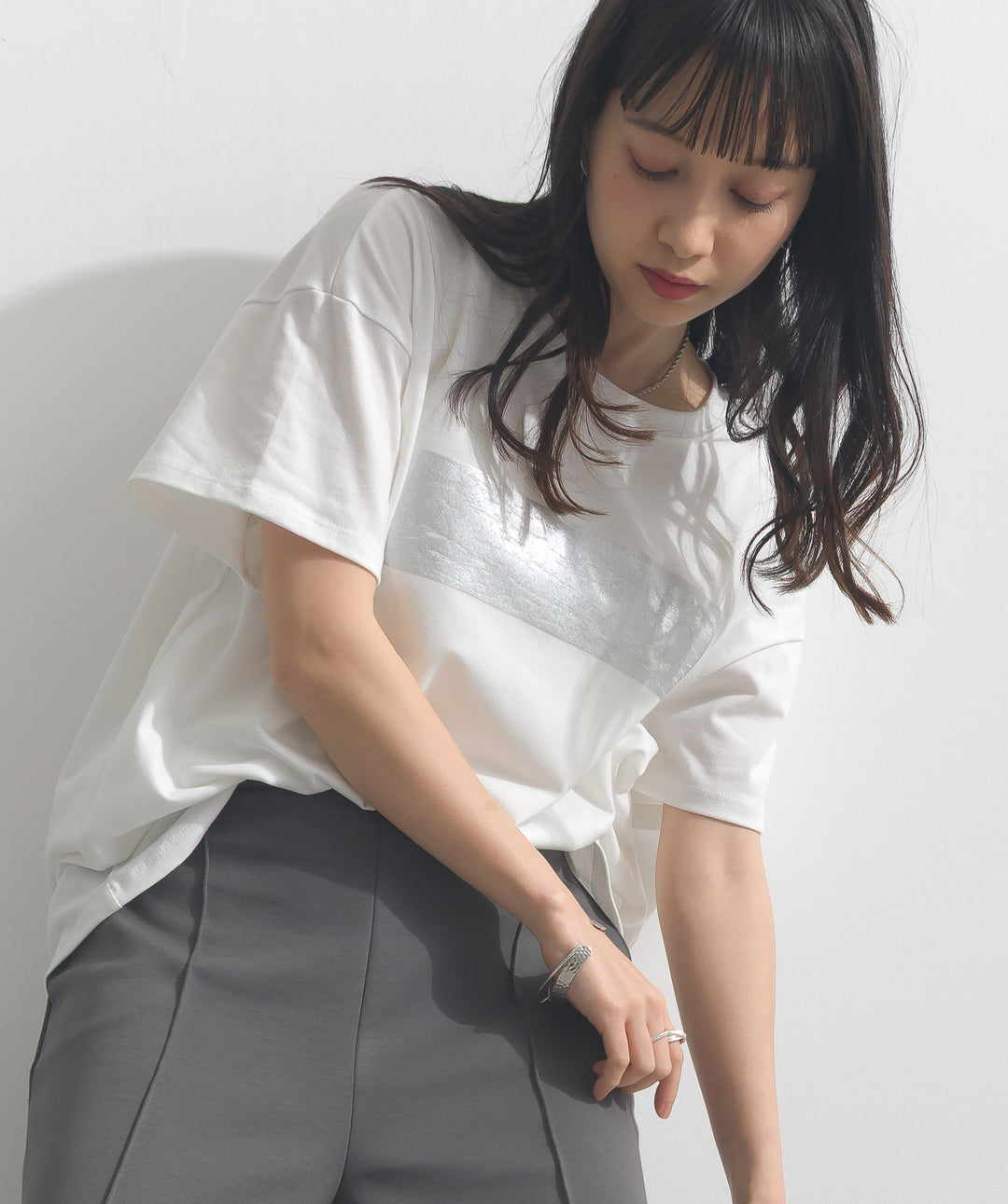 箔プリントTシャツ