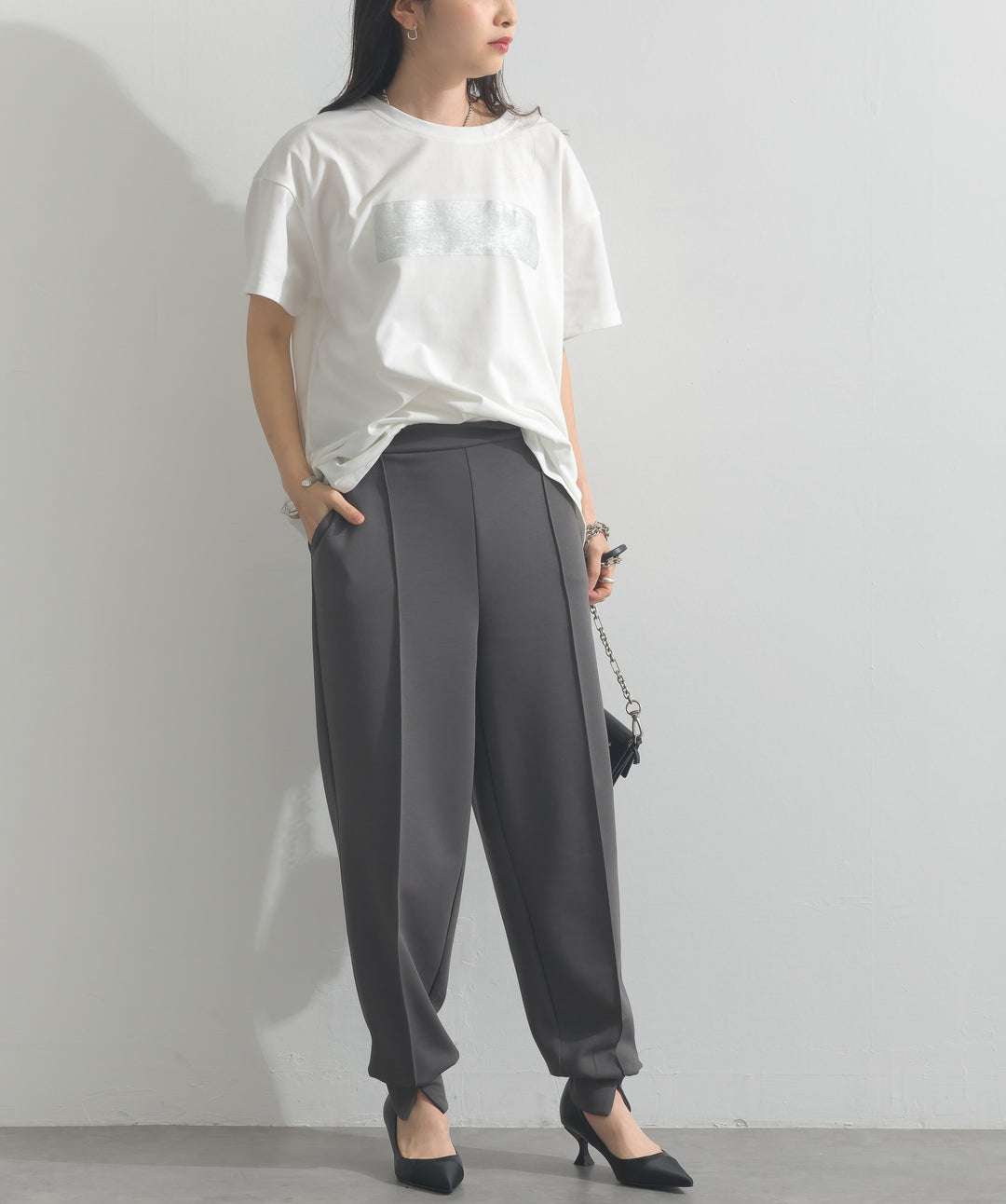 箔プリントTシャツ