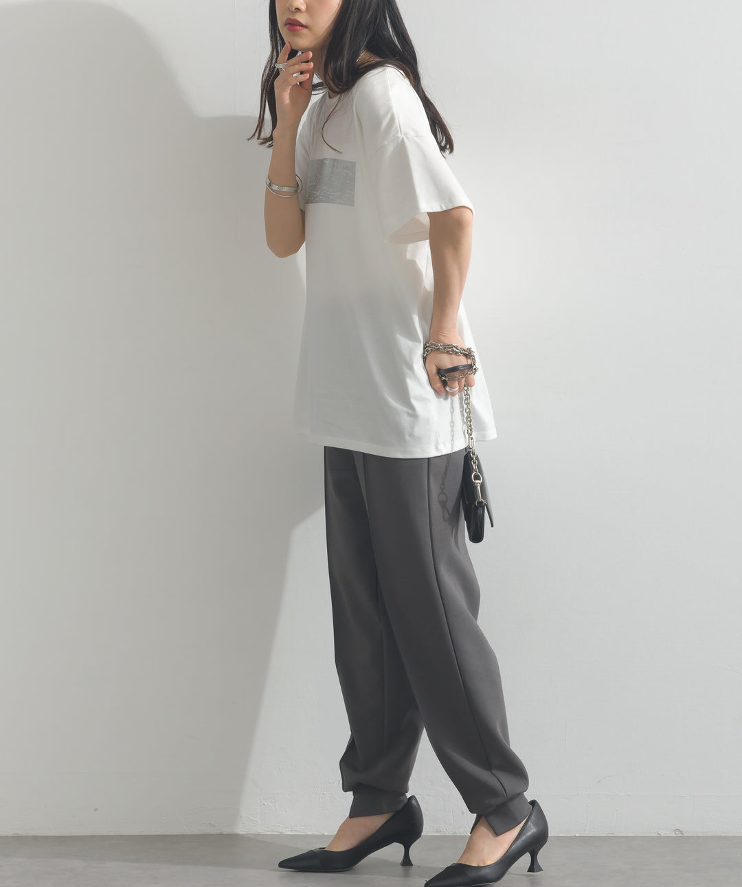 箔プリントTシャツ