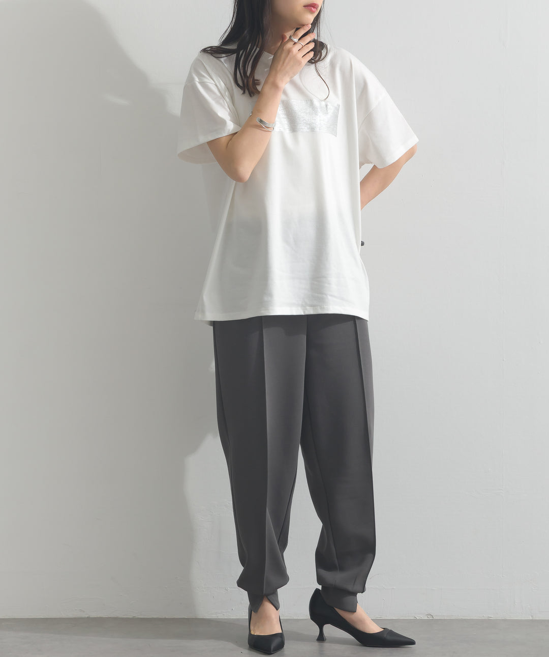 箔プリントTシャツ