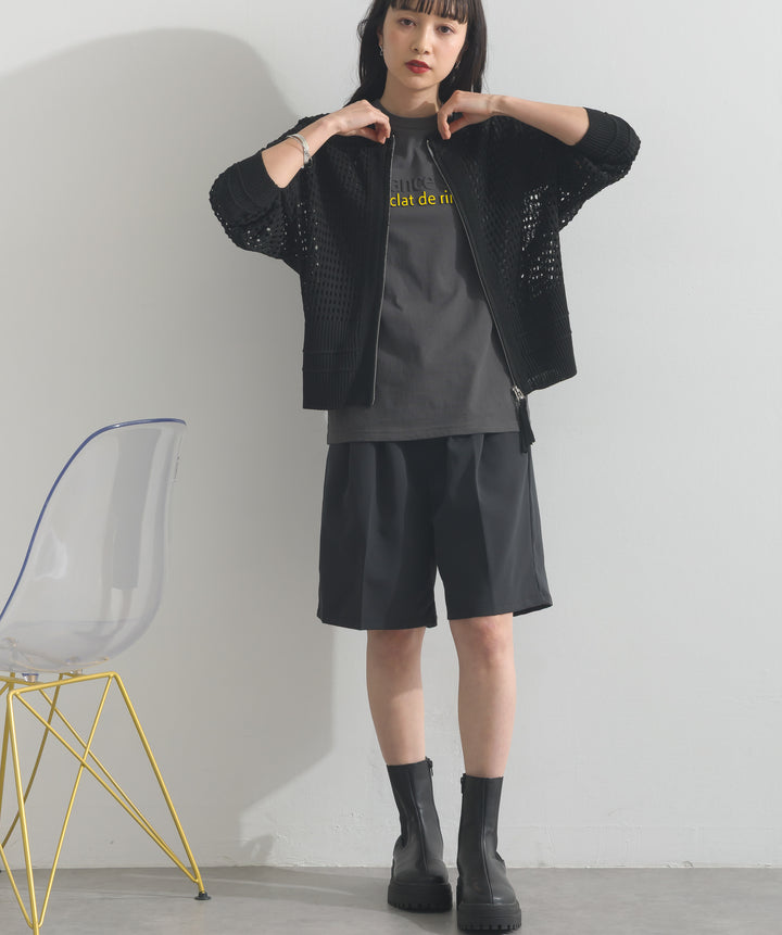 メッシュサマーニットカーディガン