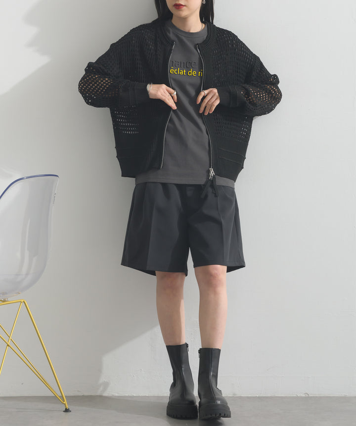 メッシュサマーニットカーディガン