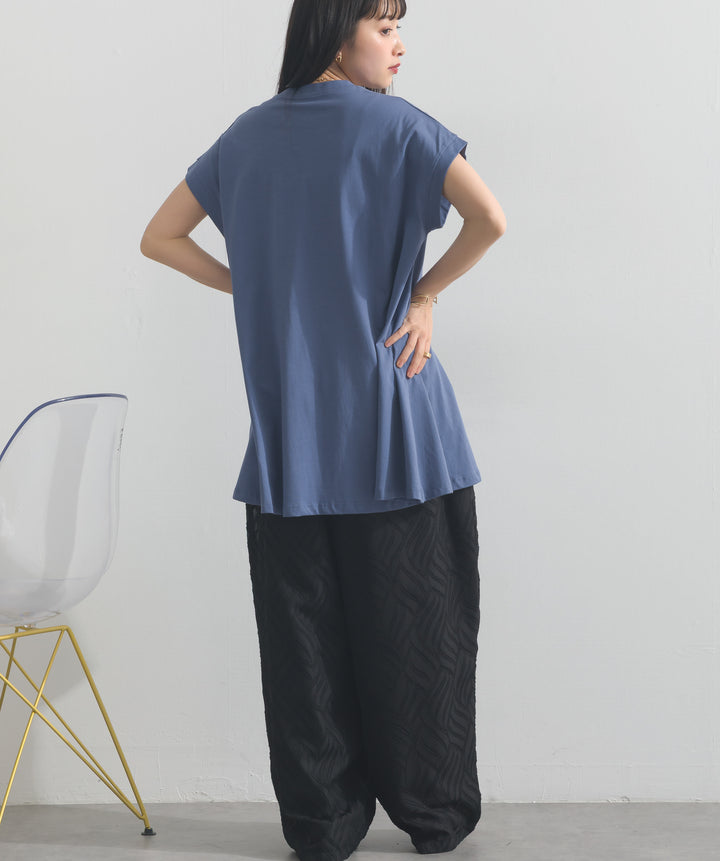 フレンチスリーブフレアTシャツ