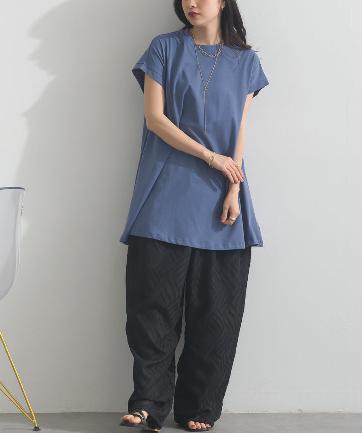 フレンチスリーブフレアTシャツ