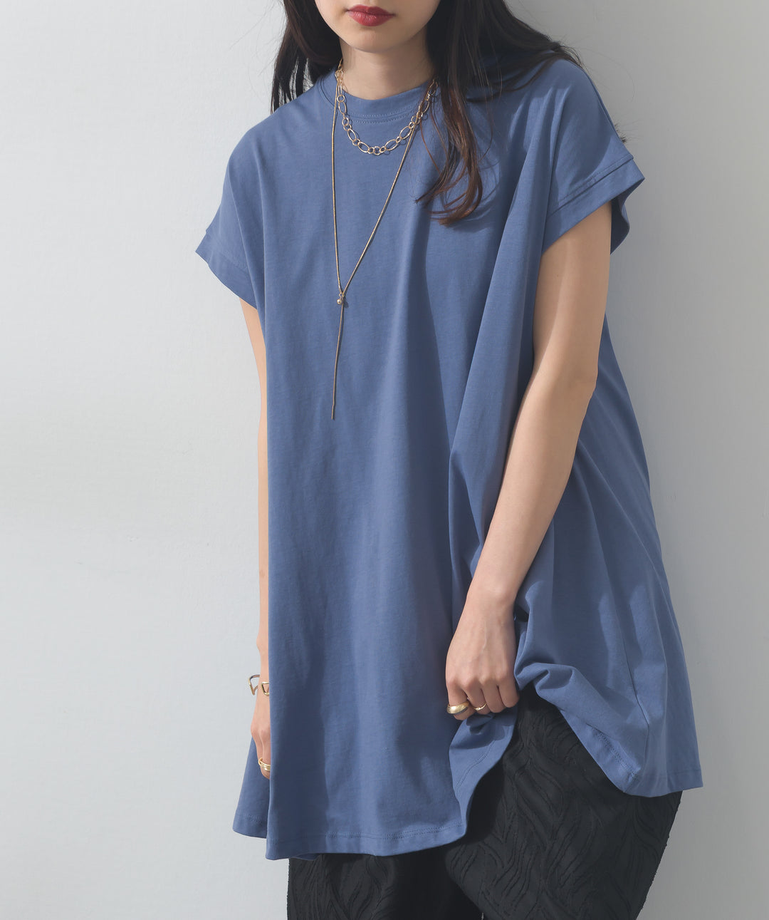 フレンチスリーブフレアTシャツ