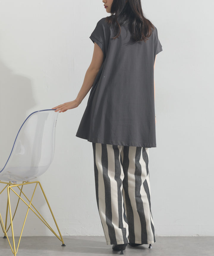 ストライプストレートパンツ