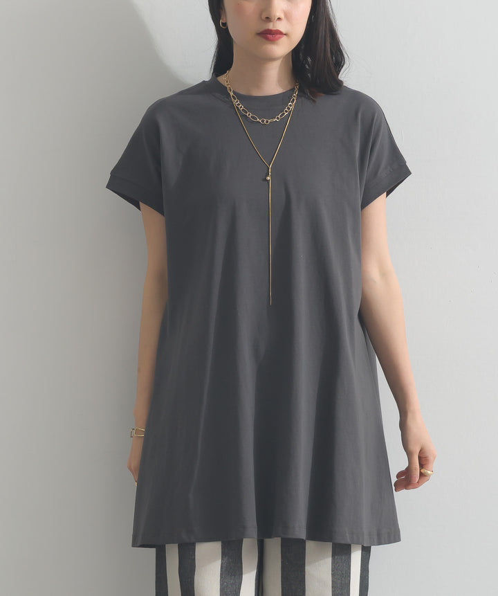 フレンチスリーブフレアTシャツ