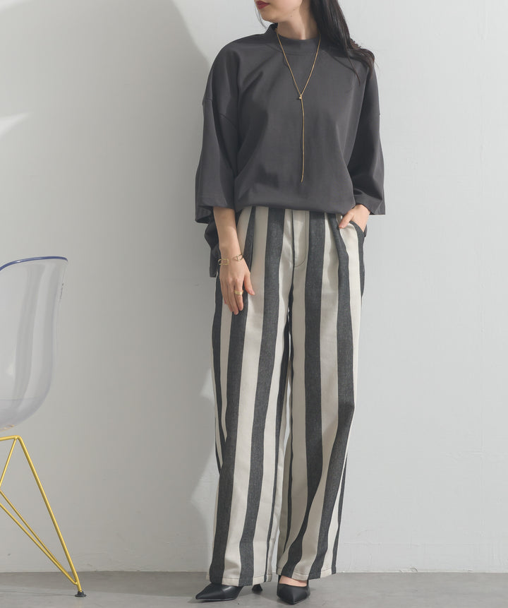 ストライプストレートパンツ