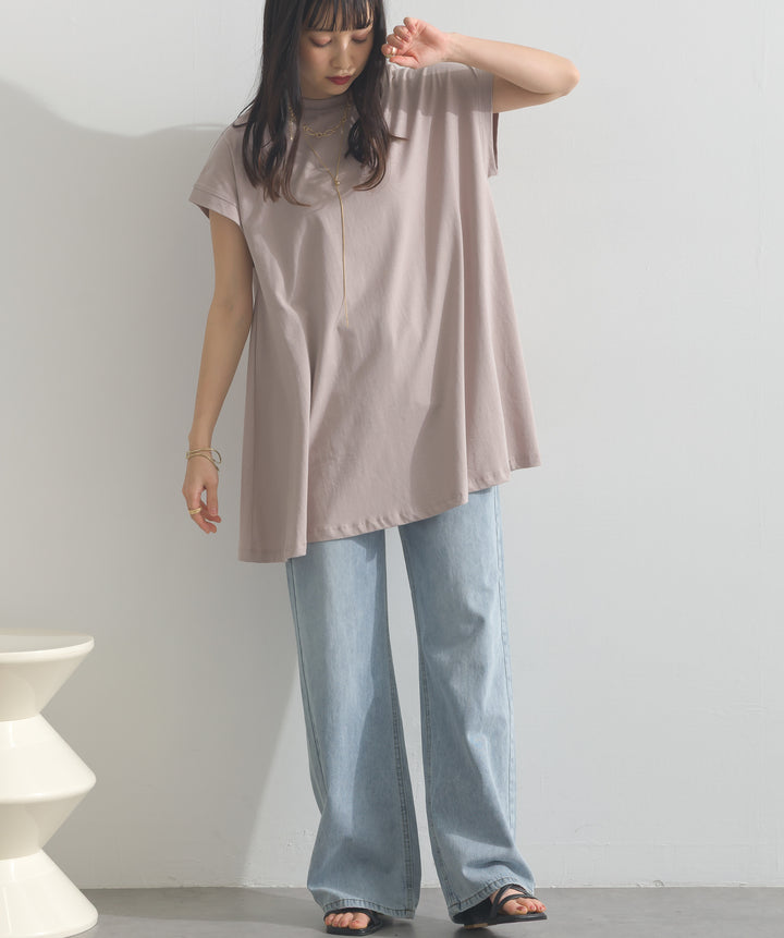 フレンチスリーブフレアTシャツ