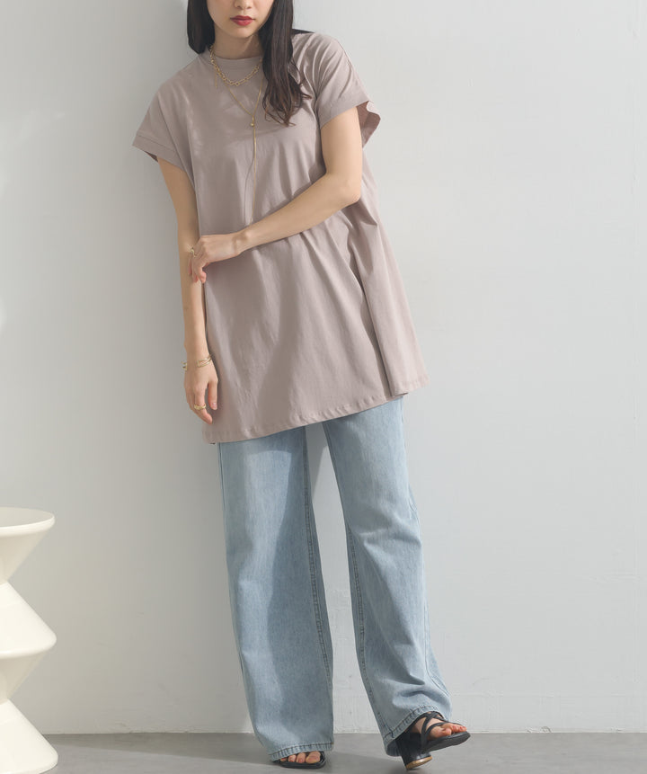 フレンチスリーブフレアTシャツ