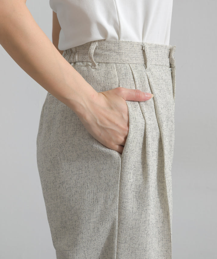 ミックスツイードタックパンツ
