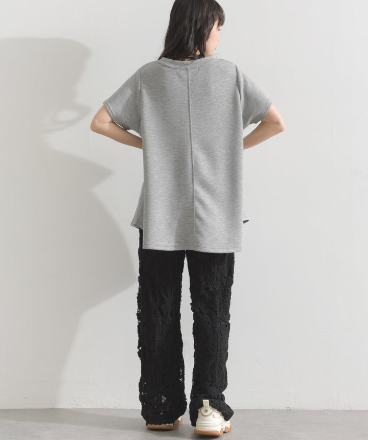 ブロッククロシェニットパンツ