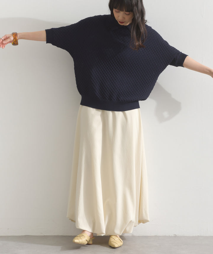 ツイン編織ゆったりフィットニット