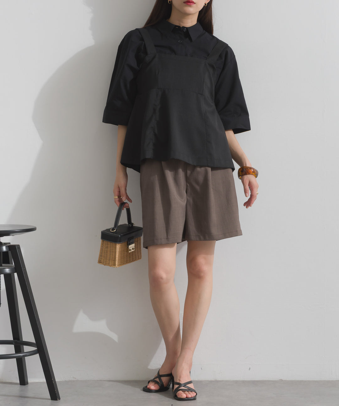 ペプラムビスチェパンツ セットアップ