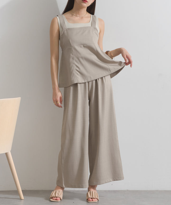 ペプラムビスチェパンツ セットアップ