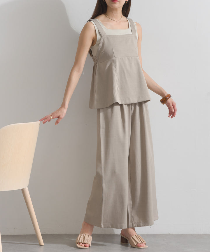 ペプラムビスチェパンツ セットアップ