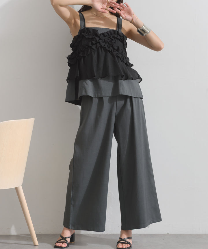 ペプラムビスチェパンツ セットアップ
