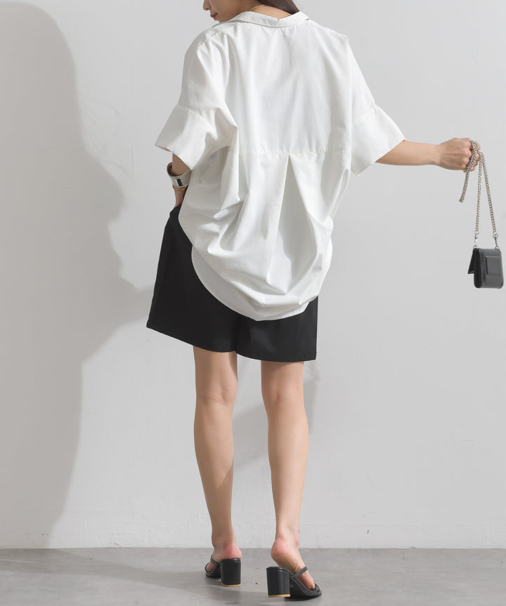 ヘザーエステルタックハーフパンツ