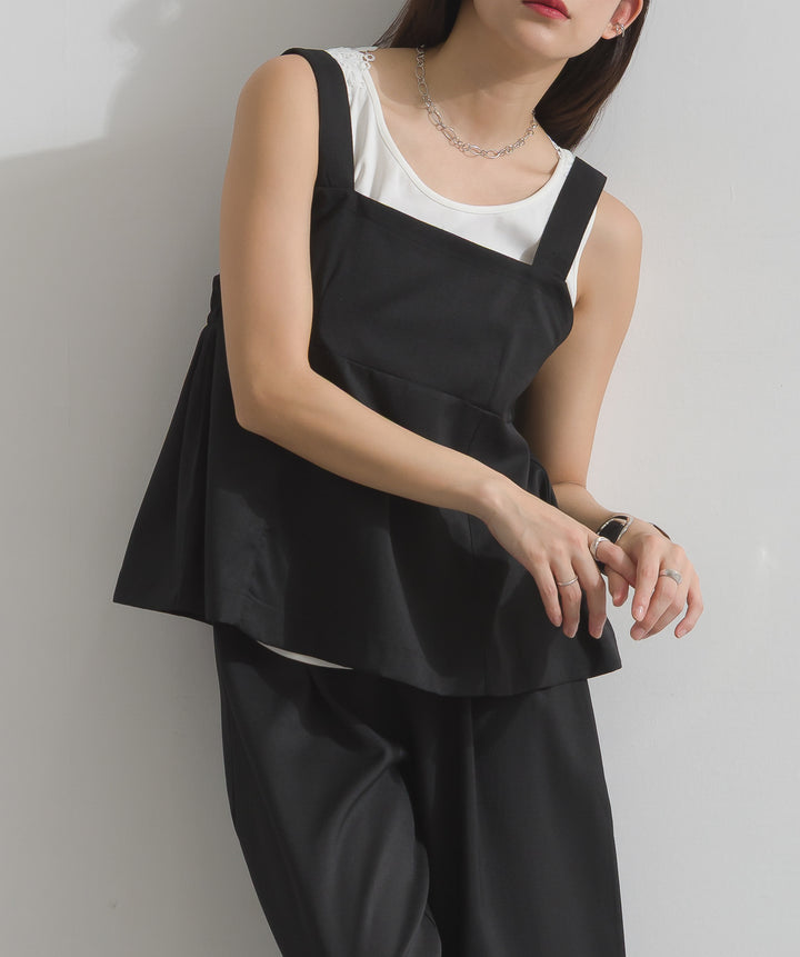 ペプラムビスチェパンツ セットアップ
