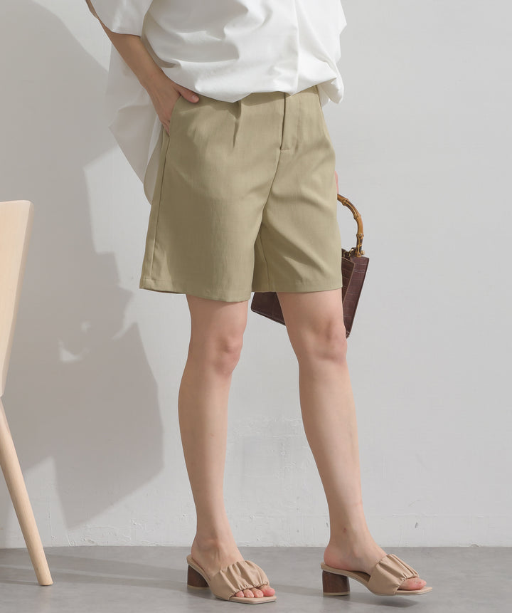 ヘザーエステルタックハーフパンツ