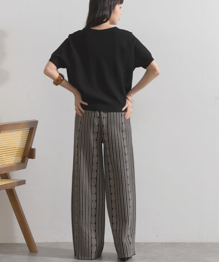 コードマークニットパンツ