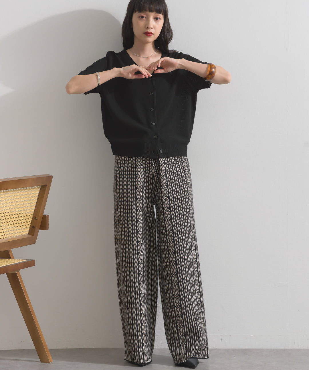 コードマークニットパンツ