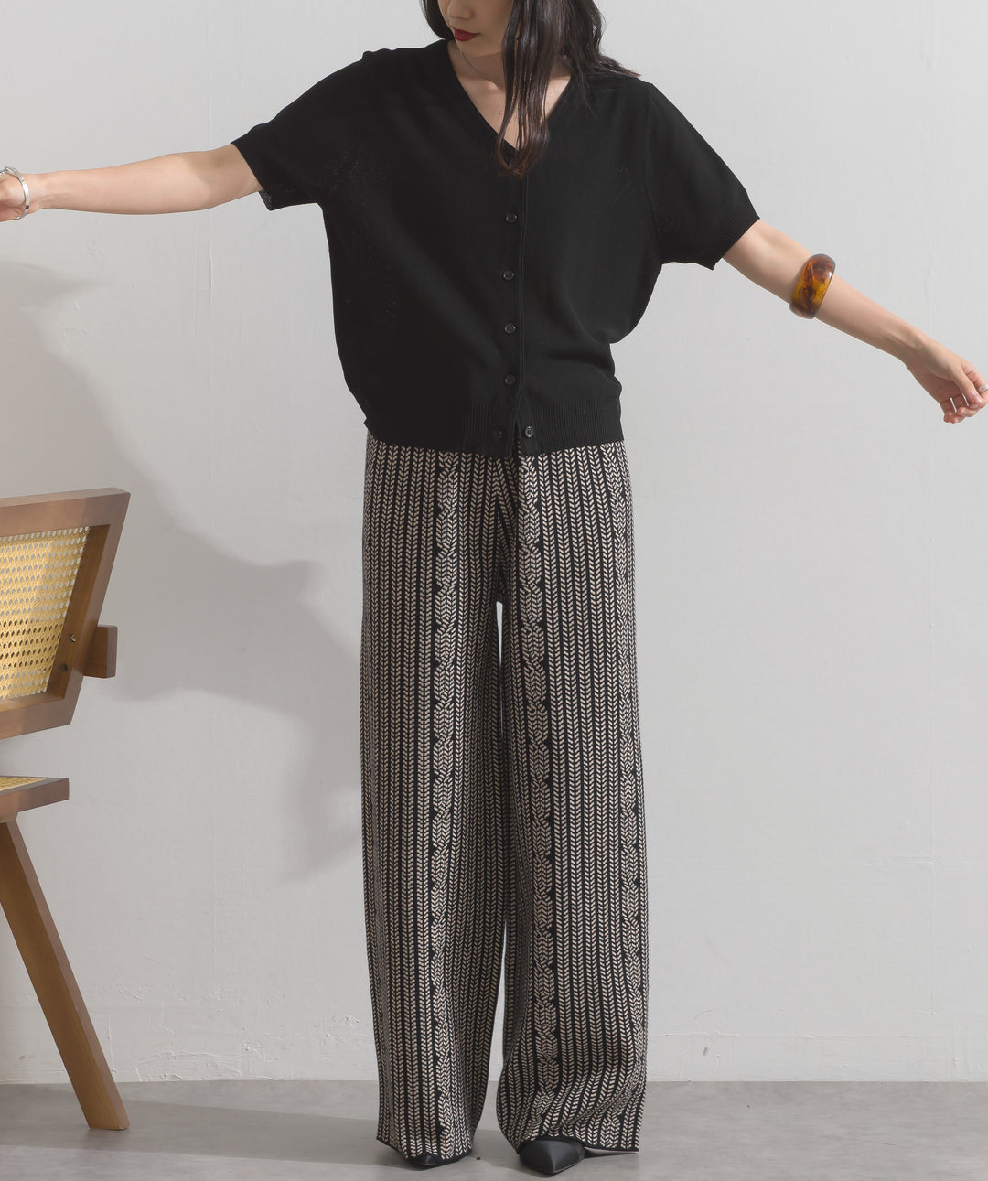 コードマークニットパンツ