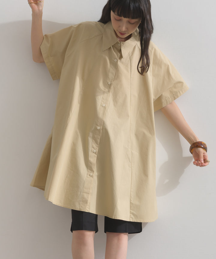 ストレッチ綿麻5分丈ショートパンツ