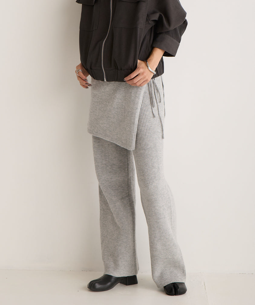 レイヤードニットパンツ
