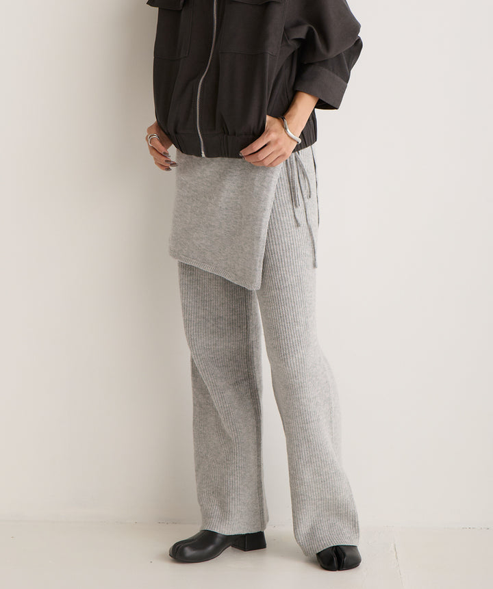 レイヤードニットパンツ