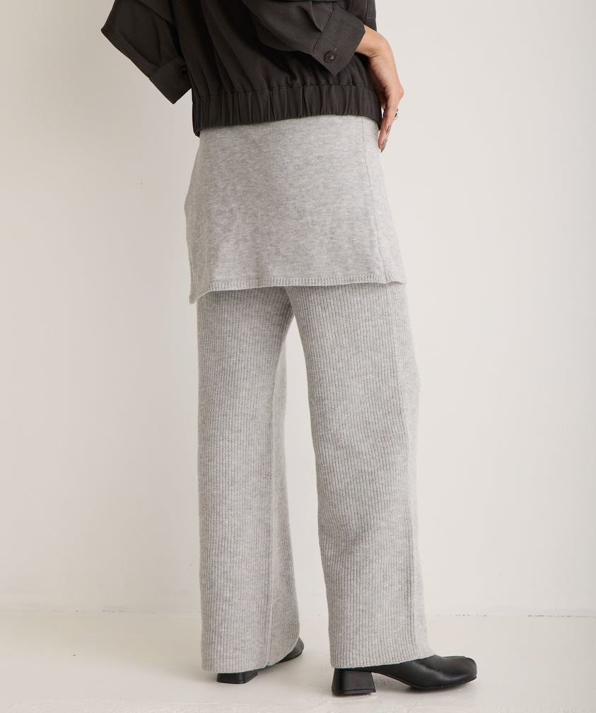 レイヤードニットパンツ