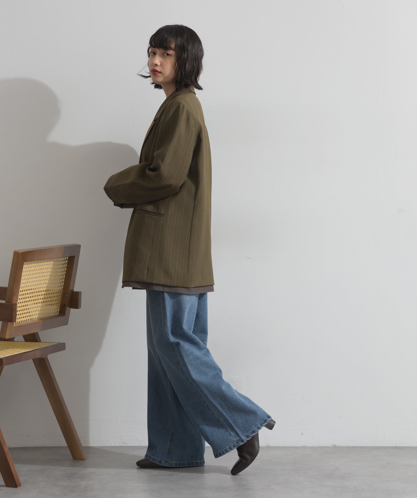 ツイルストライプポリスパンダブルジャケット – OandI