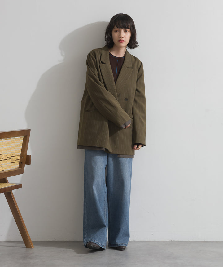 ツイルストライプポリスパンダブルジャケット