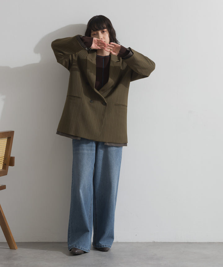 ツイルストライプポリスパンダブルジャケット