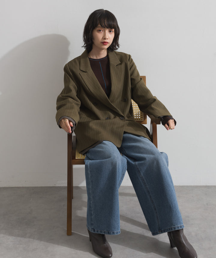 ツイルストライプポリスパンダブルジャケット